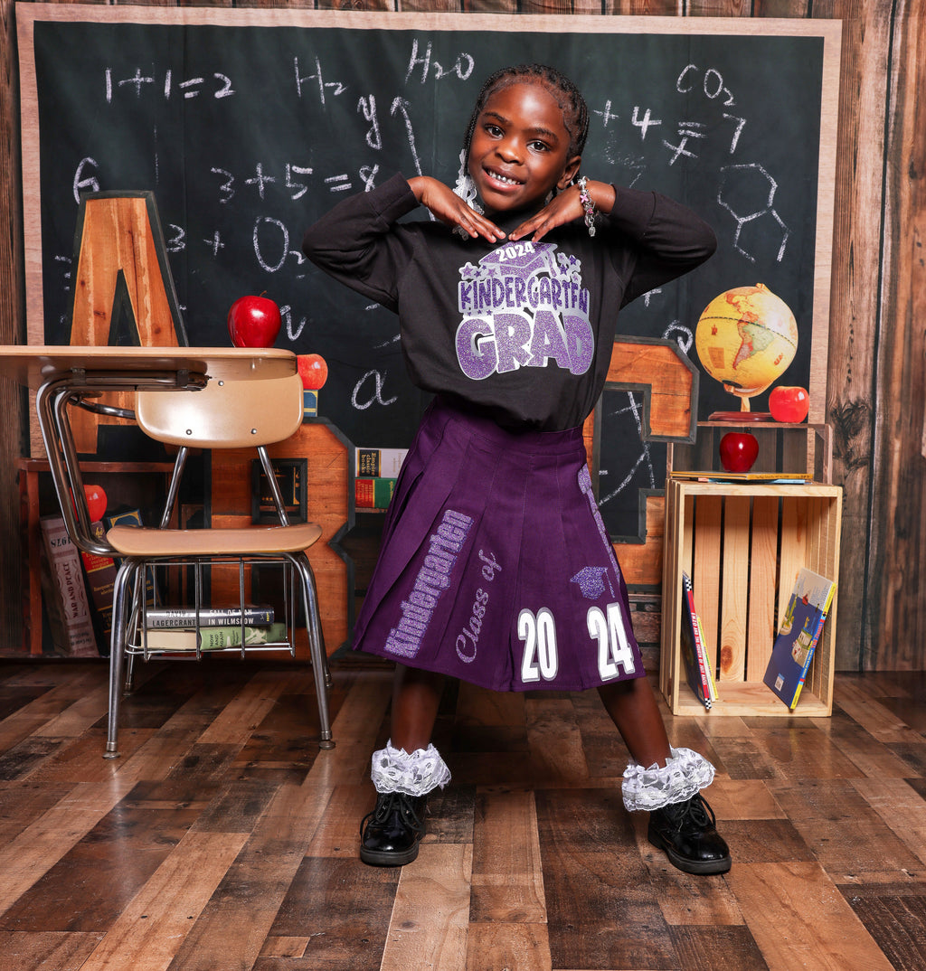 Kids Pleated Skirt Set