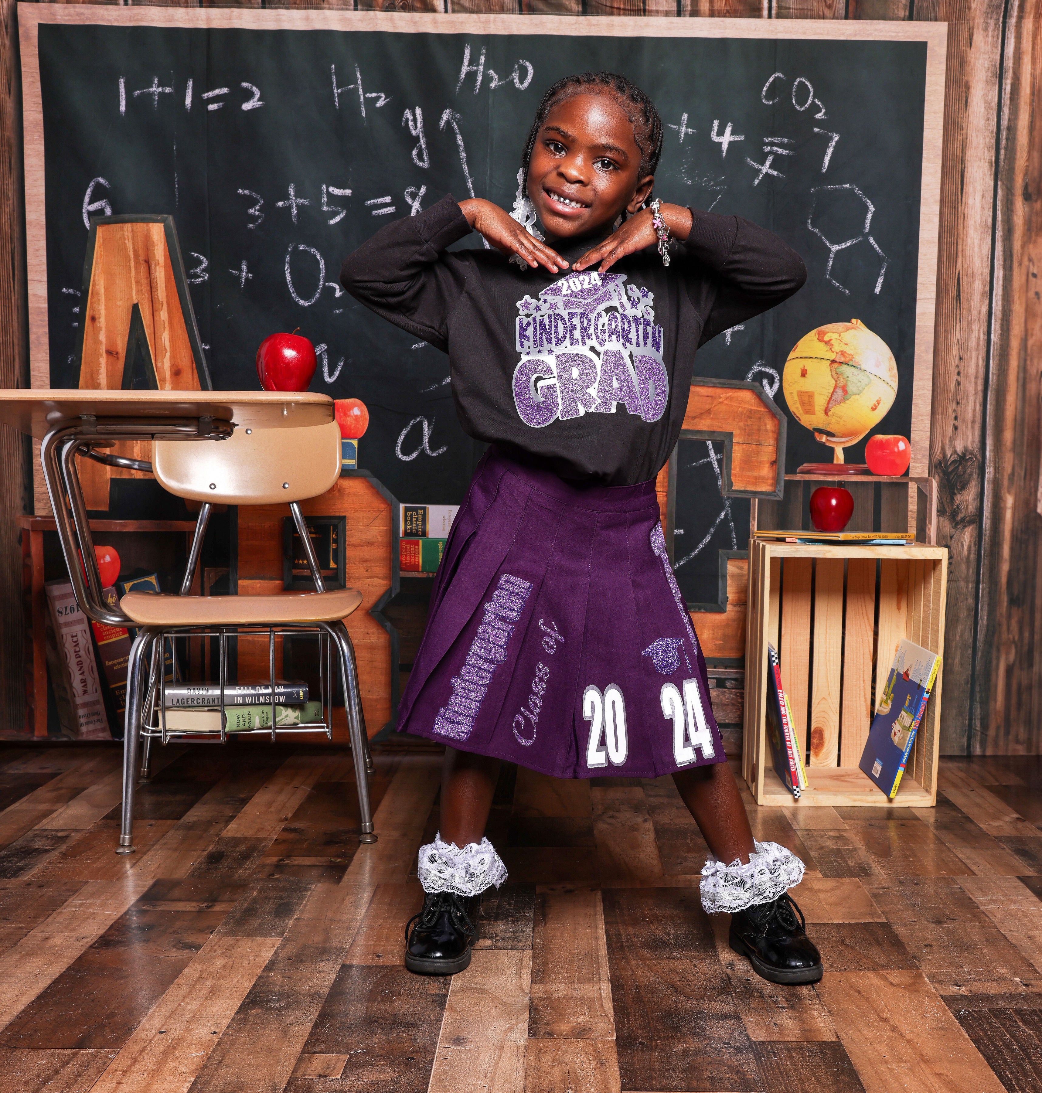 Kids Pleated Skirt Set