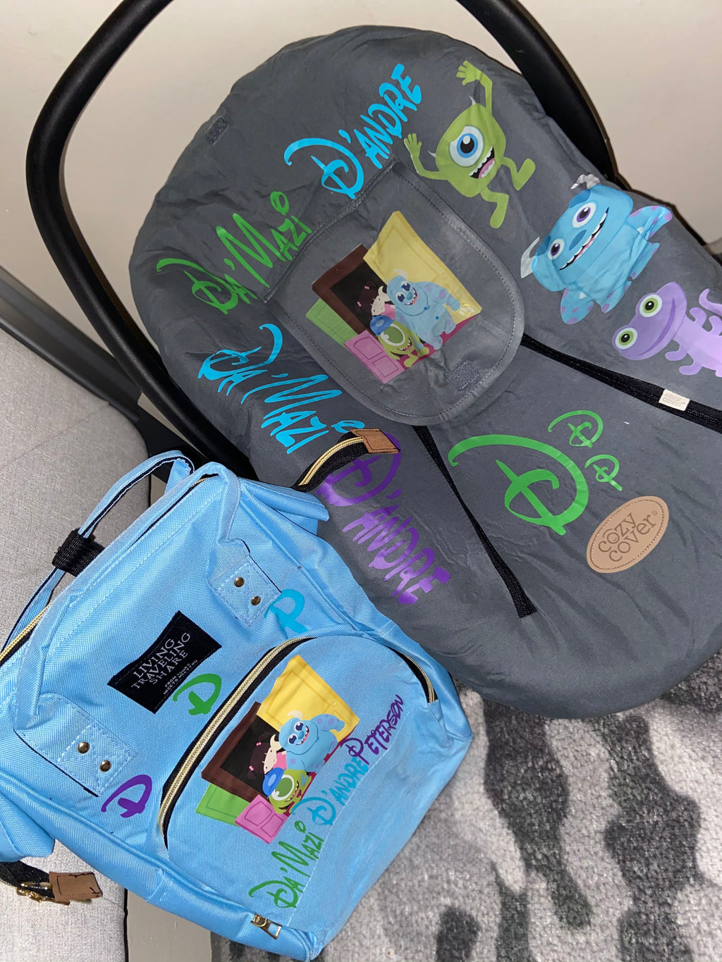 Car seat cover & diaper bag